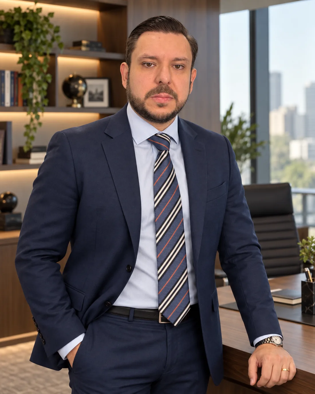 Gilberto Baldin Barbosa da Silva em seu escritório
